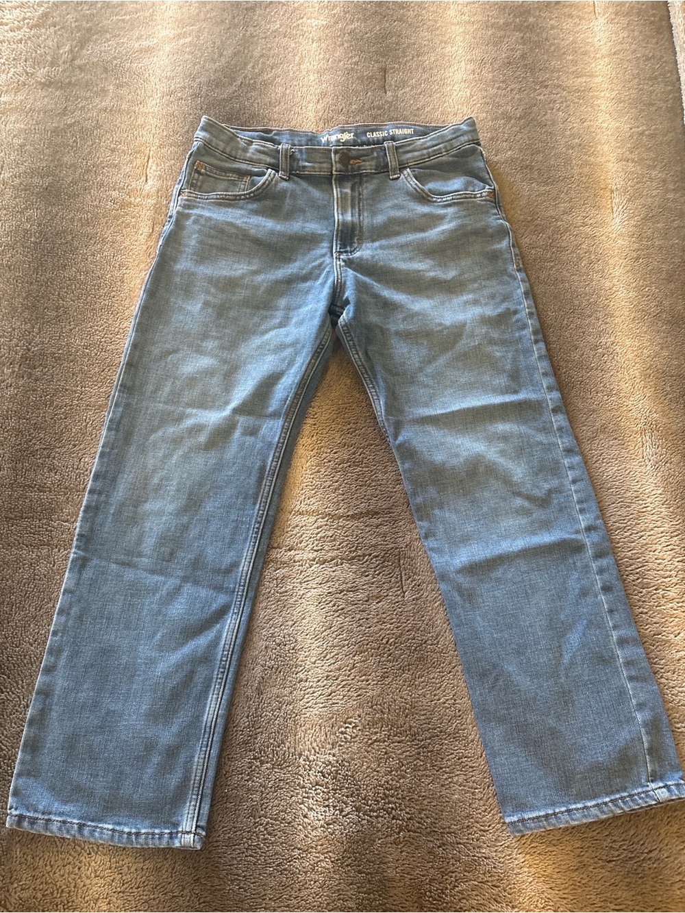 Wrangler Light Blue Kids Straight-Leg Jeans